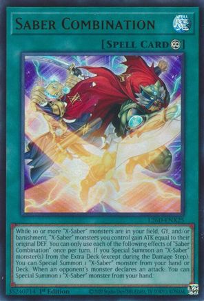 Saber Combination [L26D-ENX25] Ultra Rare - Legendary Modern Decks 2026 - Card Brawlers | Quebec | Canada |