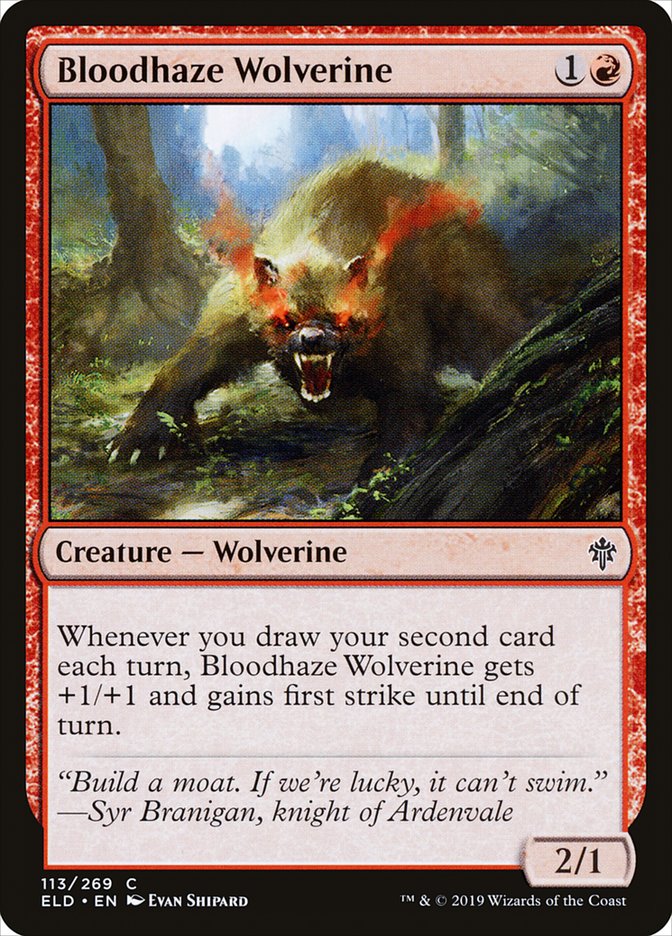 Bloodhaze Wolverine [Throne of Eldraine] - Magic: The Gathering - Card Brawlers | Quebec | Canada |