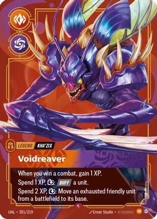 Kha'Zix - Voidreaver (201/219) - Unleashed Foil - Unleashed - Card Brawlers | Quebec | Canada |