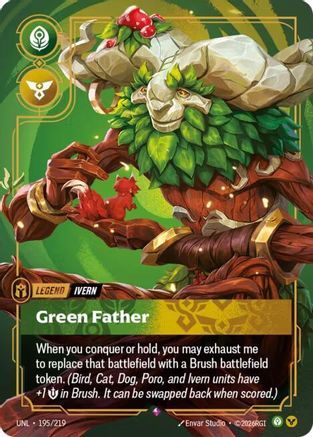 Ivern - Green Father (195/219) - Unleashed Foil - Unleashed - Card Brawlers | Quebec | Canada |