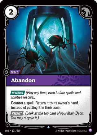 Abandon (131/219) - Unleashed - Unleashed - Card Brawlers | Quebec | Canada |