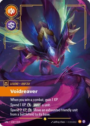Kha'Zix - Voidreaver (Signature) (236*/219) - Unleashed Foil - Unleashed - Card Brawlers | Quebec | Canada |