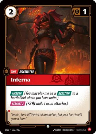 Inferna (002/219) - Unleashed Foil - Unleashed - Card Brawlers | Quebec | Canada |