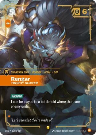 Rengar - Trophy Hunter (Alternate Art) (120a/219) - Unleashed Foil - Unleashed - Card Brawlers | Quebec | Canada |