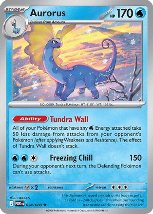 Aurorus (024/088) - Reverse Holofoil [ME03 Perfect Order] - ME03: Perfect Order - Card Brawlers | Quebec | Canada |