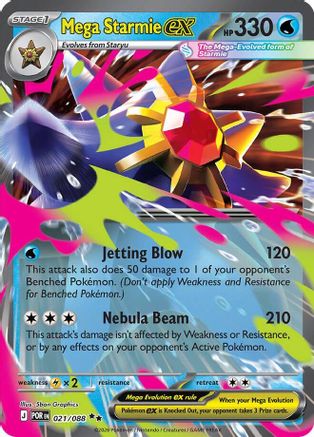 Mega Starmie ex (021/088) - Holofoil [ME03 Perfect Order] - ME03: Perfect Order - Card Brawlers | Quebec | Canada |