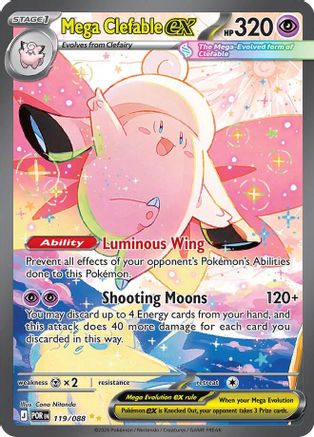 Mega Clefable ex (119/088) - Holofoil [ME03 Perfect Order] - ME03: Perfect Order - Card Brawlers | Quebec | Canada |