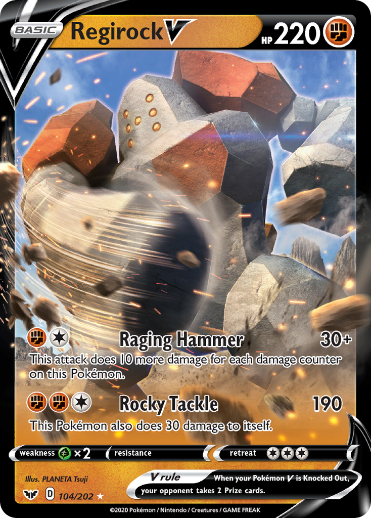 Regirock V (104/202) [Sword & Shield: Base Set] - Pokémon - Card Brawlers | Quebec | Canada |