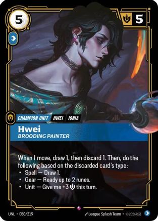 Hwei - Brooding Painter (080/219) - Unleashed Foil - Unleashed - Card Brawlers | Quebec | Canada |