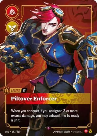 Vi - Piltover Enforcer (187/219) - Unleashed Foil - Unleashed - Card Brawlers | Quebec | Canada |