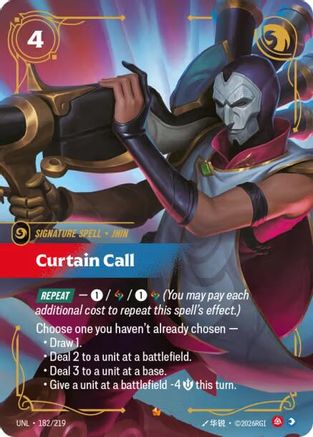 Curtain Call (182/219) - Unleashed Foil - Unleashed - Card Brawlers | Quebec | Canada |