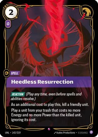 Heedless Resurrection (142/219) - Unleashed Foil - Unleashed - Card Brawlers | Quebec | Canada |