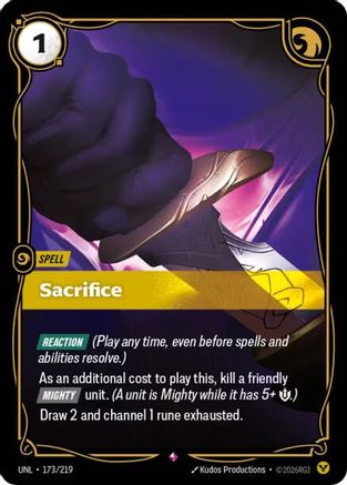 Sacrifice (173/219) - Unleashed Foil - Unleashed - Card Brawlers | Quebec | Canada |