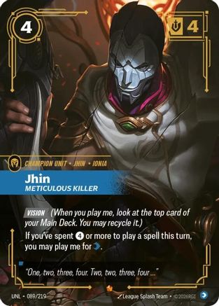 Jhin - Meticulous Killer (089/219) - Unleashed Foil - Unleashed - Card Brawlers | Quebec | Canada |