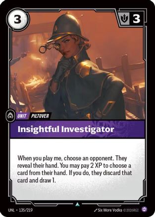 Insightful Investigator (135/219) - Unleashed Foil - Unleashed - Card Brawlers | Quebec | Canada |