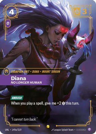 Diana - No Longer Human (Alternate Art) (149a/219) - Unleashed Foil - Unleashed - Card Brawlers | Quebec | Canada |