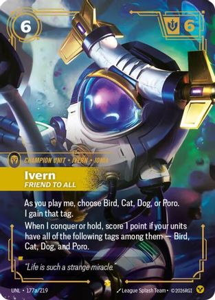 Ivern - Friend to All (Alternate Art) (177a/219) - Unleashed Foil - Unleashed - Card Brawlers | Quebec | Canada |