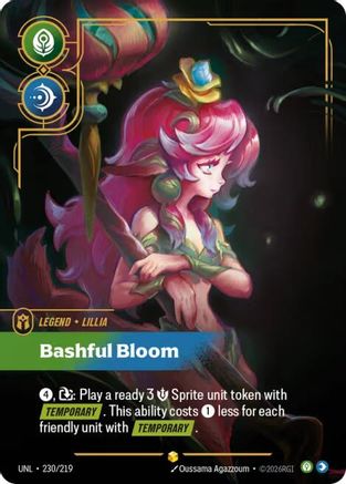 Lillia - Bashful Bloom (Overnumbered) (230/219) - Unleashed Foil - Unleashed - Card Brawlers | Quebec | Canada |