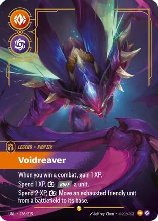 Kha'Zix - Voidreaver (Overnumbered) (236/219) - Unleashed Foil - Unleashed - Card Brawlers | Quebec | Canada |