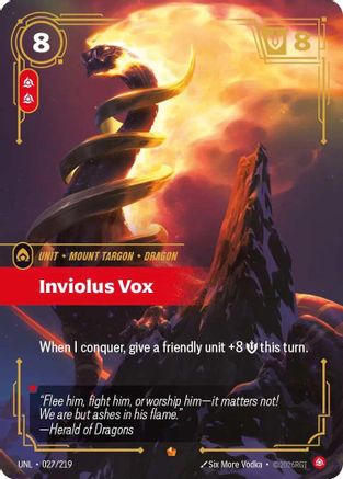 Inviolus Vox (027/219) - Unleashed Foil - Unleashed - Card Brawlers | Quebec | Canada |
