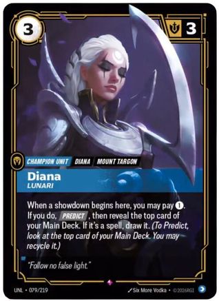 Diana - Lunari (079/219) - Unleashed Foil - Unleashed - Card Brawlers | Quebec | Canada |
