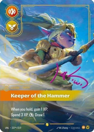 Poppy - Keeper of the Hammer (Signature) (237*/219) - Unleashed Foil - Unleashed - Card Brawlers | Quebec | Canada |