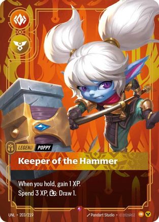 Poppy - Keeper of the Hammer (203/219) - Unleashed Foil - Unleashed - Card Brawlers | Quebec | Canada |