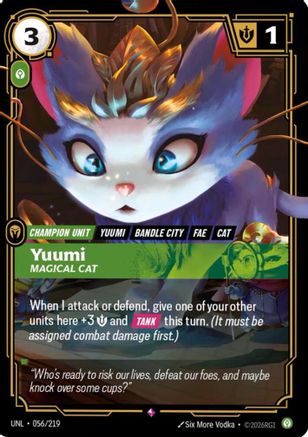 Yuumi - Magical Cat (056/219) - Unleashed Foil - Unleashed - Card Brawlers | Quebec | Canada |