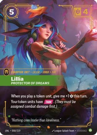 Lillia - Protector of Dreams (058/219) - Unleashed Foil - Unleashed - Card Brawlers | Quebec | Canada |