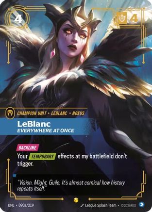LeBlanc - Everywhere At Once (Alternate Art) (090a/219) - Unleashed Foil - Unleashed - Card Brawlers | Quebec | Canada |
