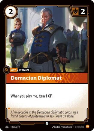 Demacian Diplomat (092/219) - Unleashed Foil - Unleashed - Card Brawlers | Quebec | Canada |