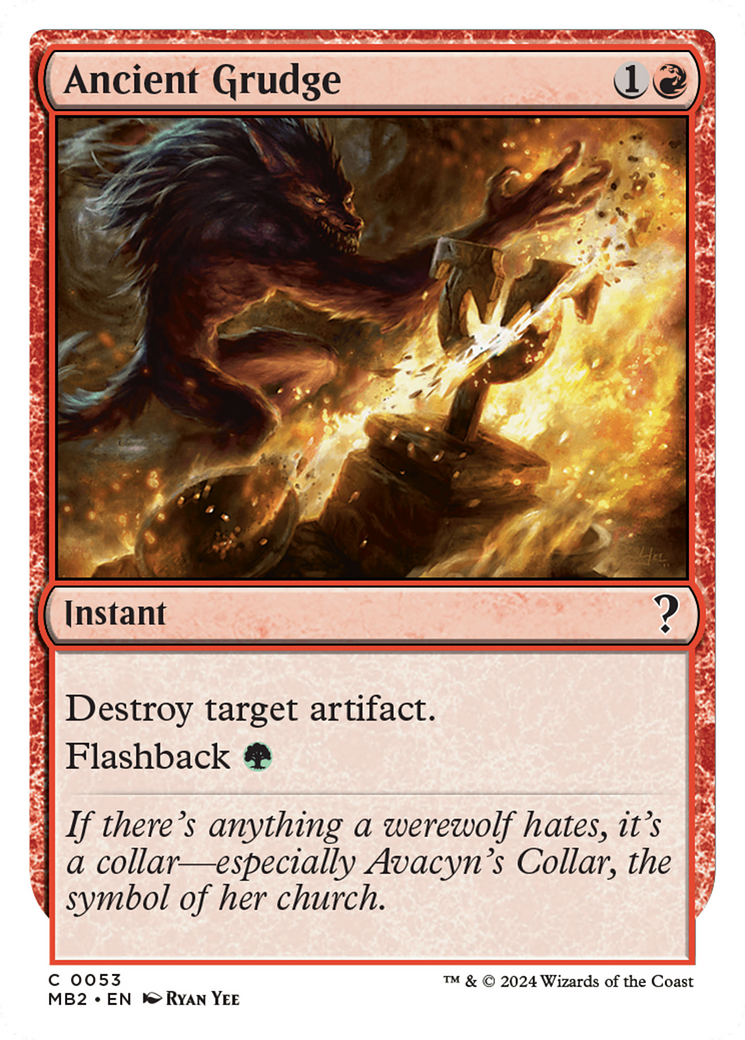 Ancient Grudge (White Border) [Mystery Booster 2] - Magic: The Gathering - Card Brawlers | Quebec | Canada |