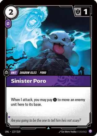 Sinister Poro (137/219) - Unleashed - Unleashed - Card Brawlers | Quebec | Canada |