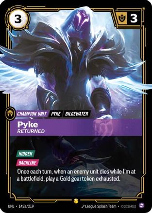 Pyke - Returned (Alternate Art) (145a/219) - Unleashed Foil - Unleashed - Card Brawlers | Quebec | Canada |