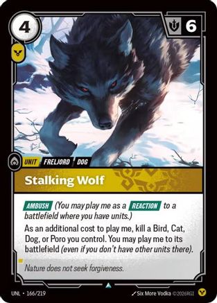 Stalking Wolf (166/219) - Unleashed - Unleashed - Card Brawlers | Quebec | Canada |