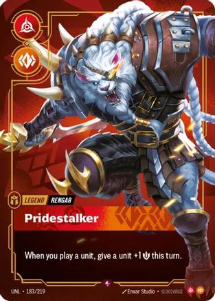 Rengar - Pridestalker (183/219) - Unleashed Foil - Unleashed - Card Brawlers | Quebec | Canada |