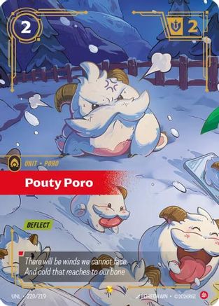 Pouty Poro (Overnumbered) (220/219) - Unleashed Foil - Unleashed - Card Brawlers | Quebec | Canada |