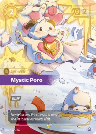 Mystic Poro (Overnumbered) (224/219) - Unleashed Foil - Unleashed - Card Brawlers | Quebec | Canada |