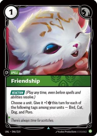 Friendship (046/219) - Unleashed Foil - Unleashed - Card Brawlers | Quebec | Canada |
