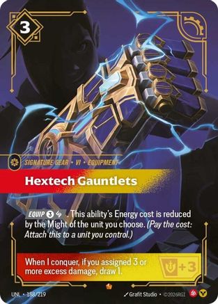 Hextech Gauntlets (188/219) - Unleashed Foil - Unleashed - Card Brawlers | Quebec | Canada |
