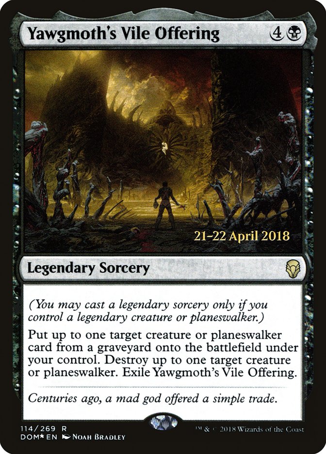 Yawgmoth's Vile Offering [Dominaria Prerelease Promos] - Magic: The Gathering - Card Brawlers | Quebec | Canada |