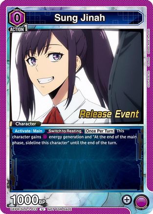 Sung Jinah (013) (UE17BT/SLG-1-013) - UE17BT SOLO LEVELING Release Event Cards - UE17BT: SOLO LEVELING Release Event Cards - Card Brawlers | Quebec | Canada |