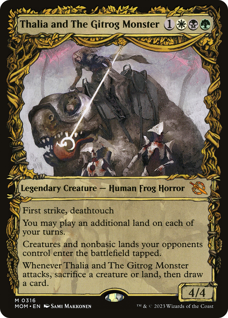 Thalia and The Gitrog Monster (Showcase Planar Booster Fun) [March of the Machine] - Magic: The Gathering - Card Brawlers | Quebec | Canada |