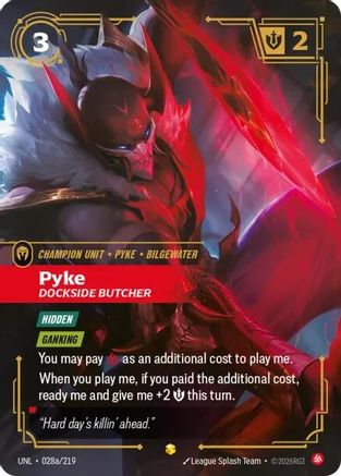 Pyke - Dockside Butcher (Alternate Art) (028a/219) - Unleashed Foil - Unleashed - Card Brawlers | Quebec | Canada |