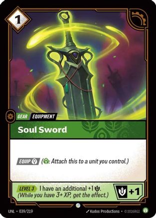 Soul Sword (039/219) - Unleashed Foil - Unleashed - Card Brawlers | Quebec | Canada |