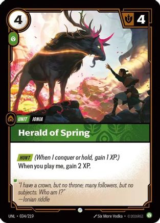 Herald of Spring (034/219) - Unleashed Foil - Unleashed - Card Brawlers | Quebec | Canada |