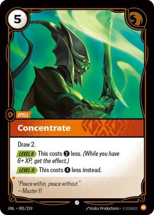 Concentrate (091/219) - Unleashed - Unleashed - Card Brawlers | Quebec | Canada |
