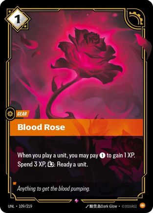 Blood Rose (109/219) - Unleashed Foil - Unleashed - Card Brawlers | Quebec | Canada |