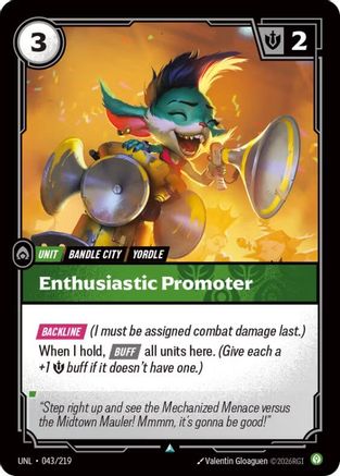 Enthusiastic Promoter (043/219) - Unleashed - Unleashed - Card Brawlers | Quebec | Canada |