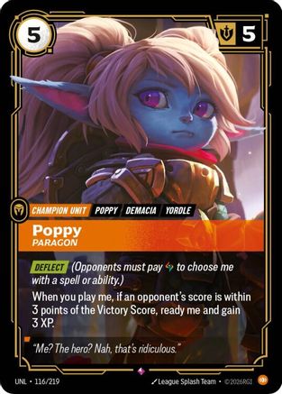 Poppy - Paragon (116/219) - Unleashed Foil - Unleashed - Card Brawlers | Quebec | Canada |